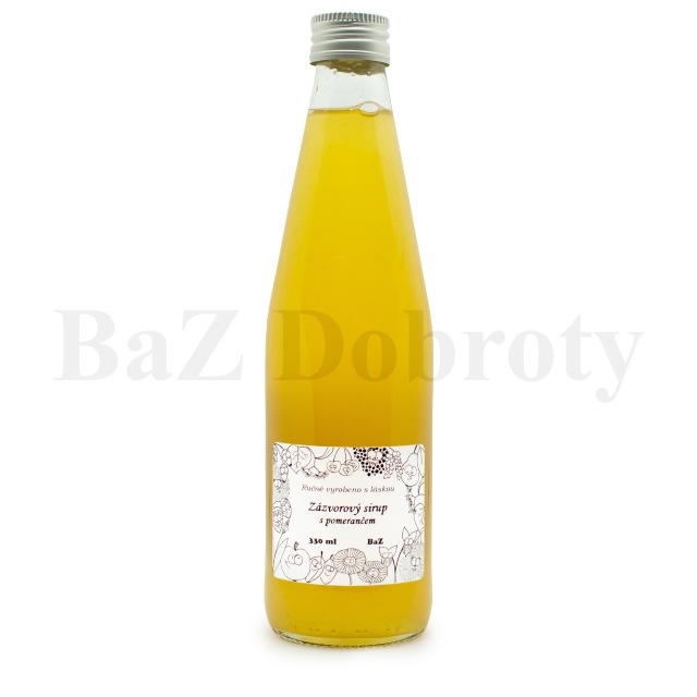 Zázvorový sirup s pomerančem